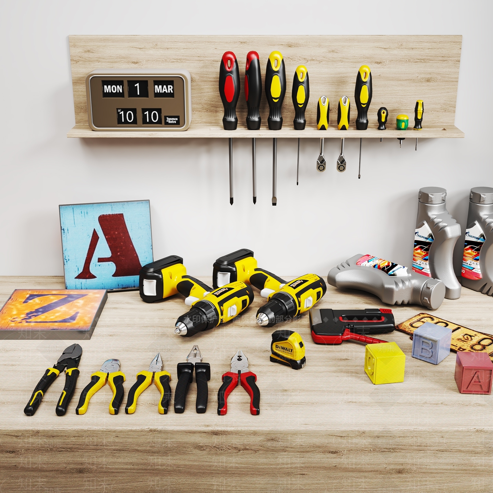 电钻3D模型下载【ID:1129585220】