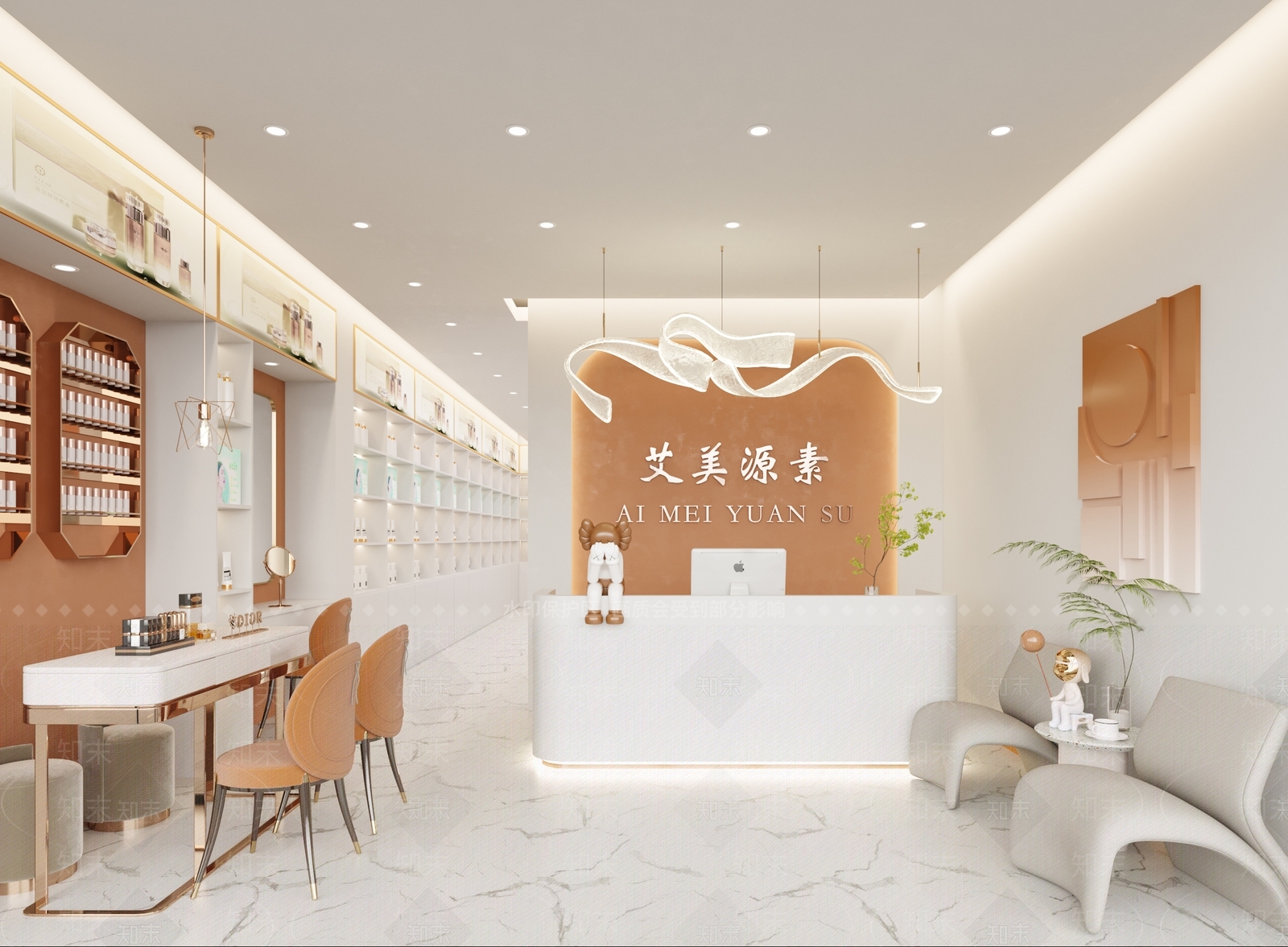 现代美甲店3D模型下载【ID:1129606898】
