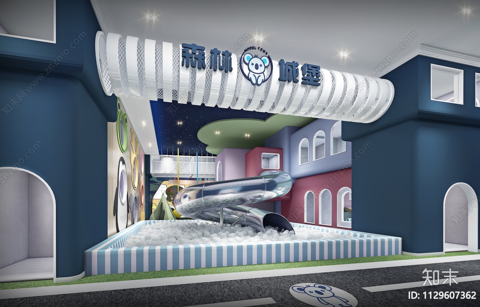 儿童乐园室内装饰施工图下载【ID:1129607362】