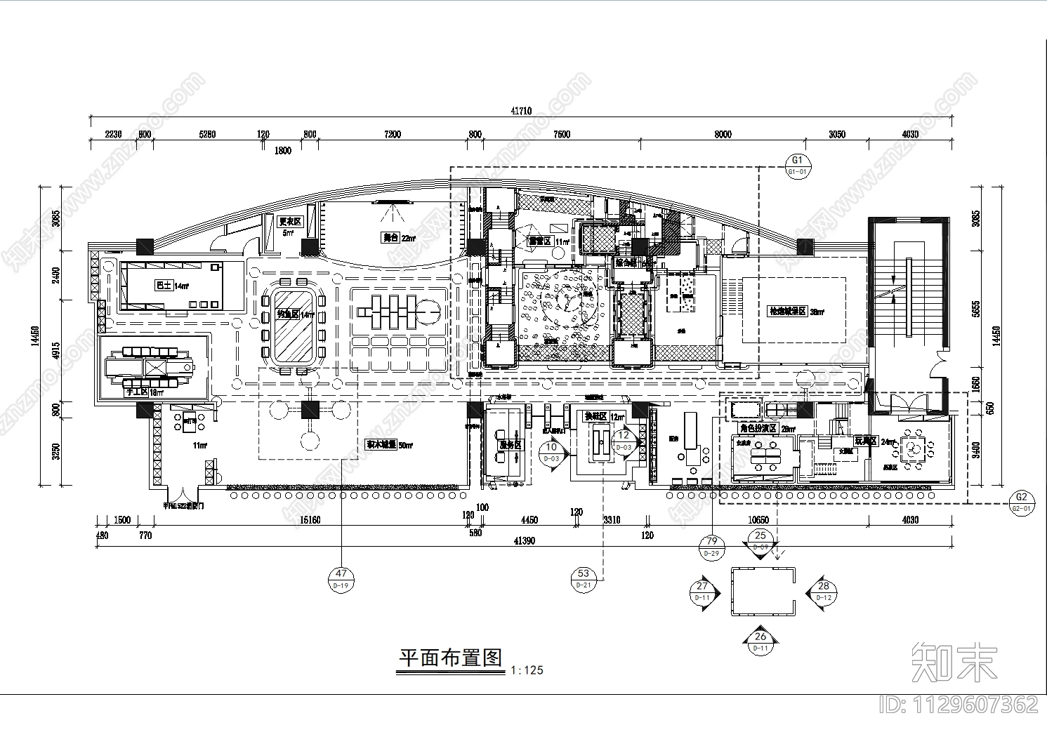 儿童乐园室内装饰cad施工图下载【ID:1129607362】