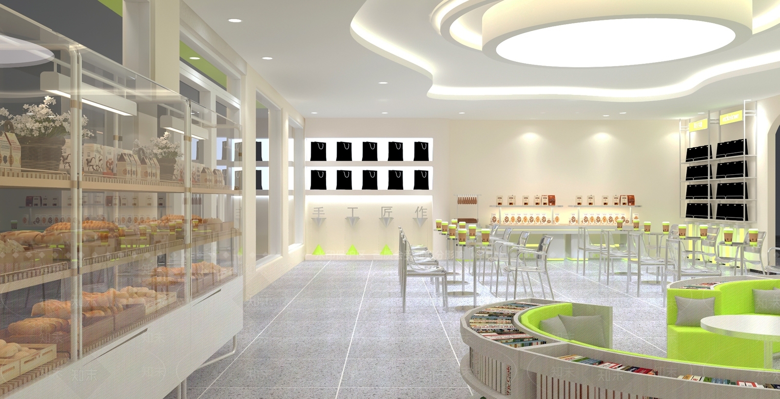 现代奶茶店3D模型下载【ID:1129611731】