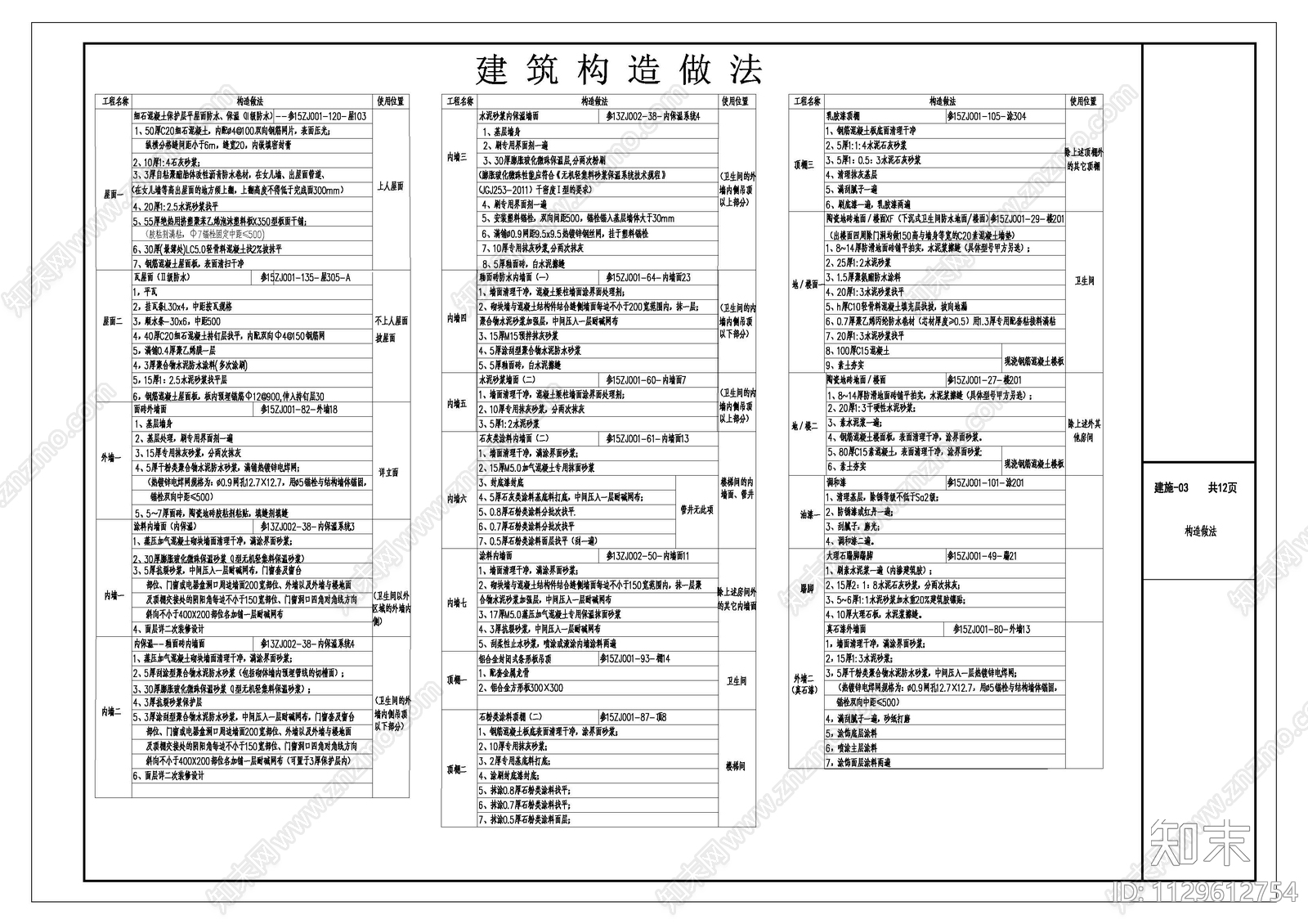 新中式自建房建筑cad施工图下载【ID:1129612754】