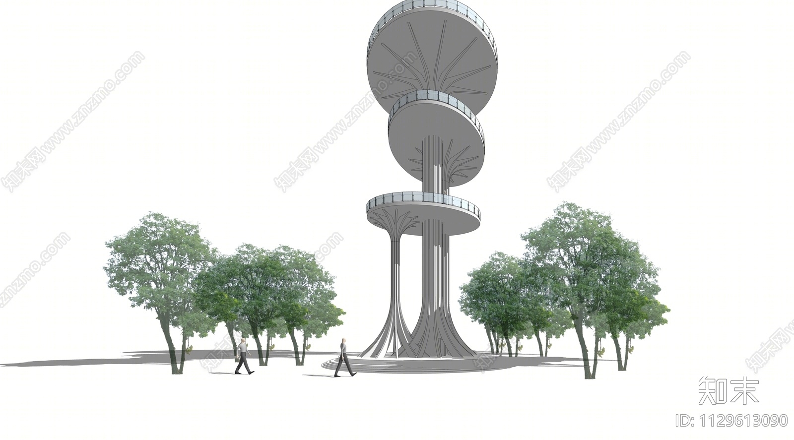 现代观鸟塔SU模型下载【ID:1129613090】