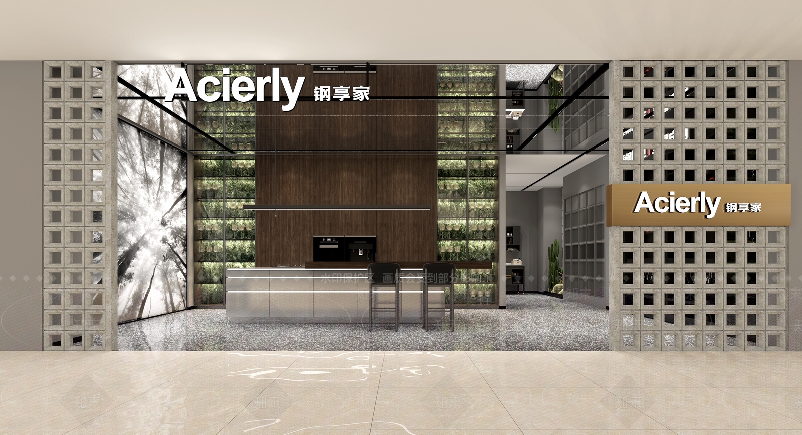 现代家具橱柜展厅3D模型下载【ID:1129625128】