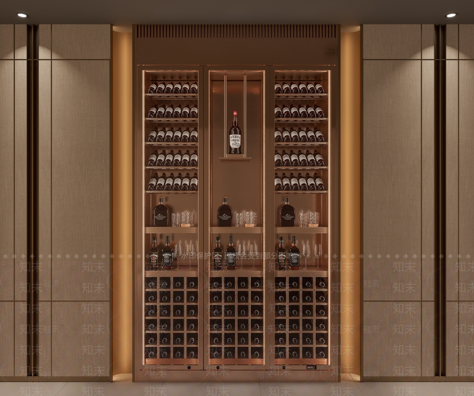 现代酒柜3D模型下载【ID:1129636719】