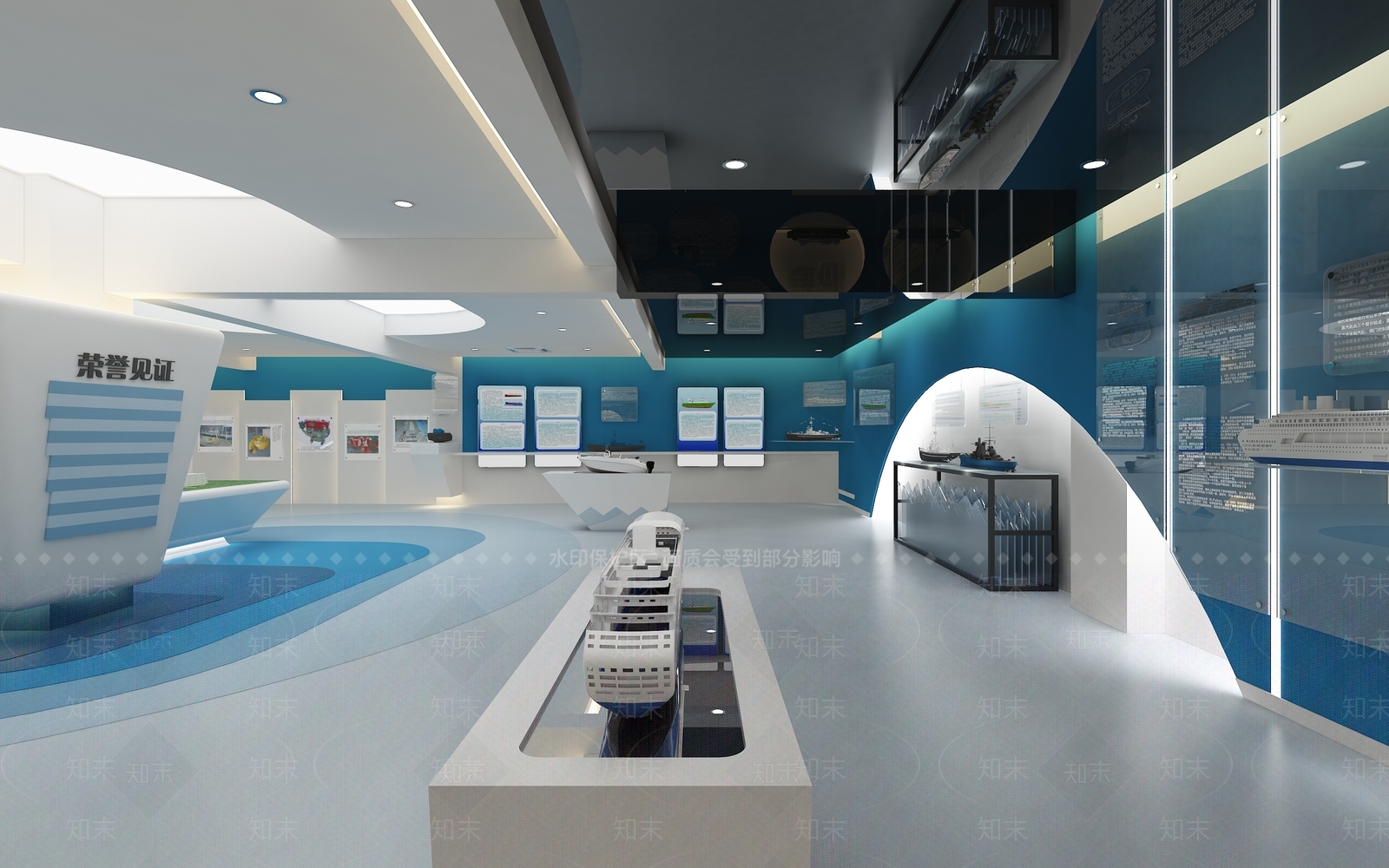 现代船厂展厅3D模型下载【ID:1129640834】