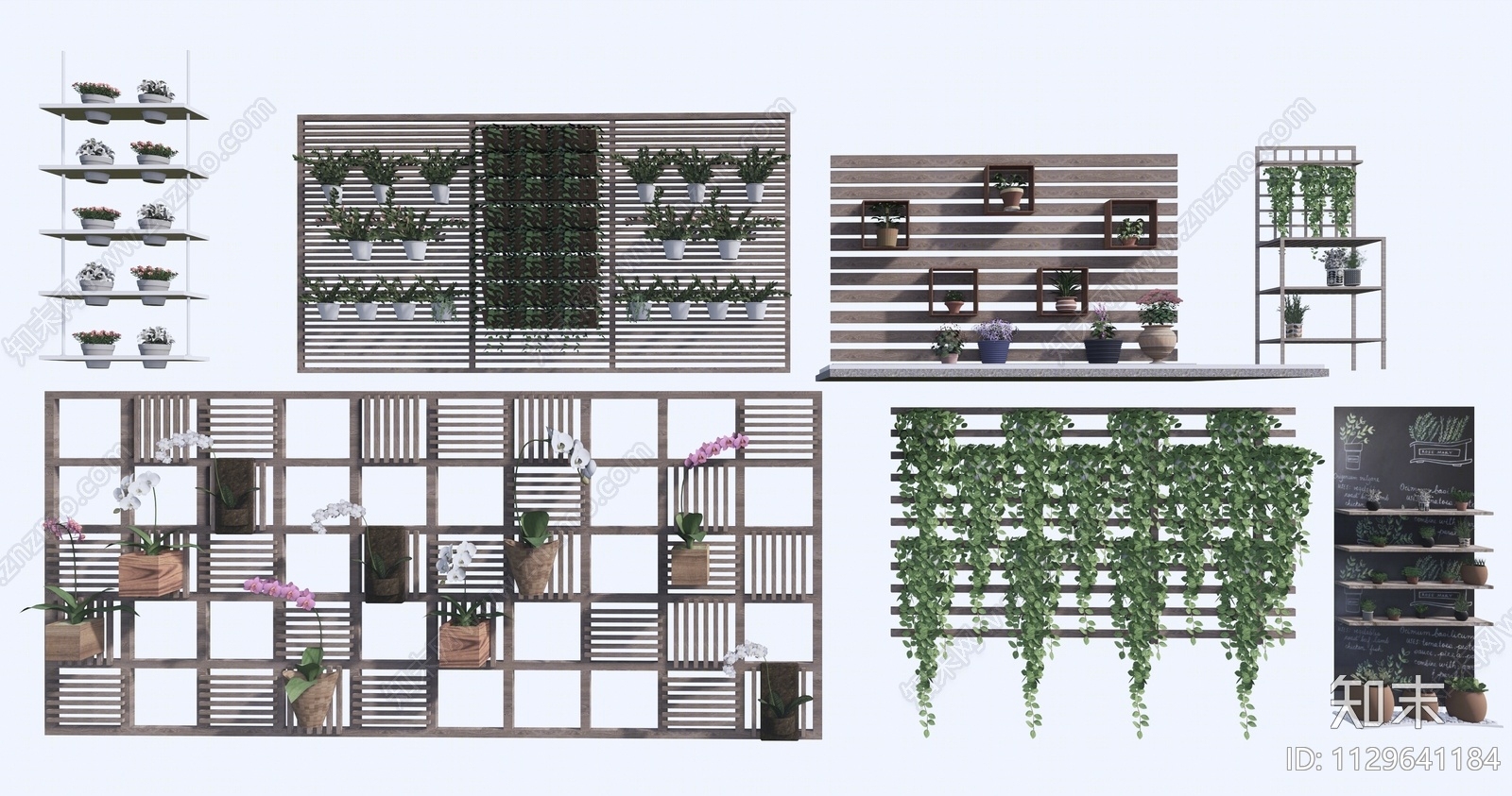 现代植物架子SU模型下载【ID:1129641184】