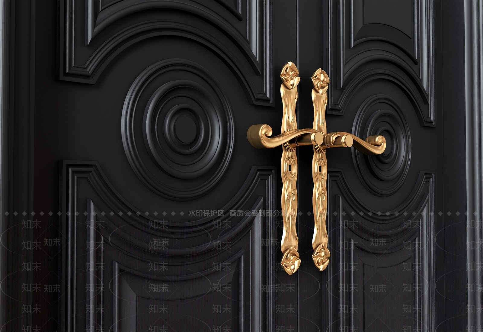 欧式门把手SU模型下载【ID:1129642148】