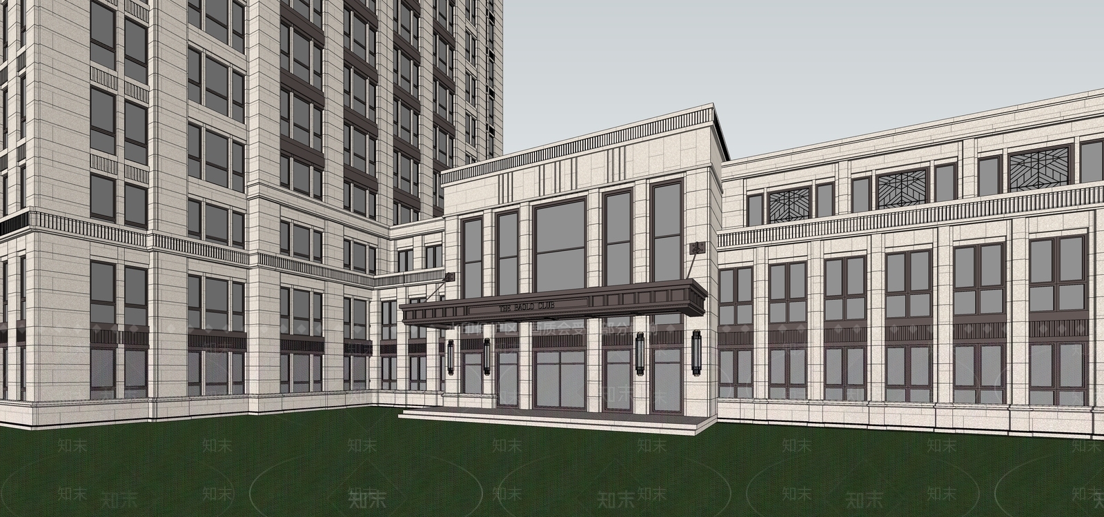 新古典会所SU模型下载【ID:1129643560】