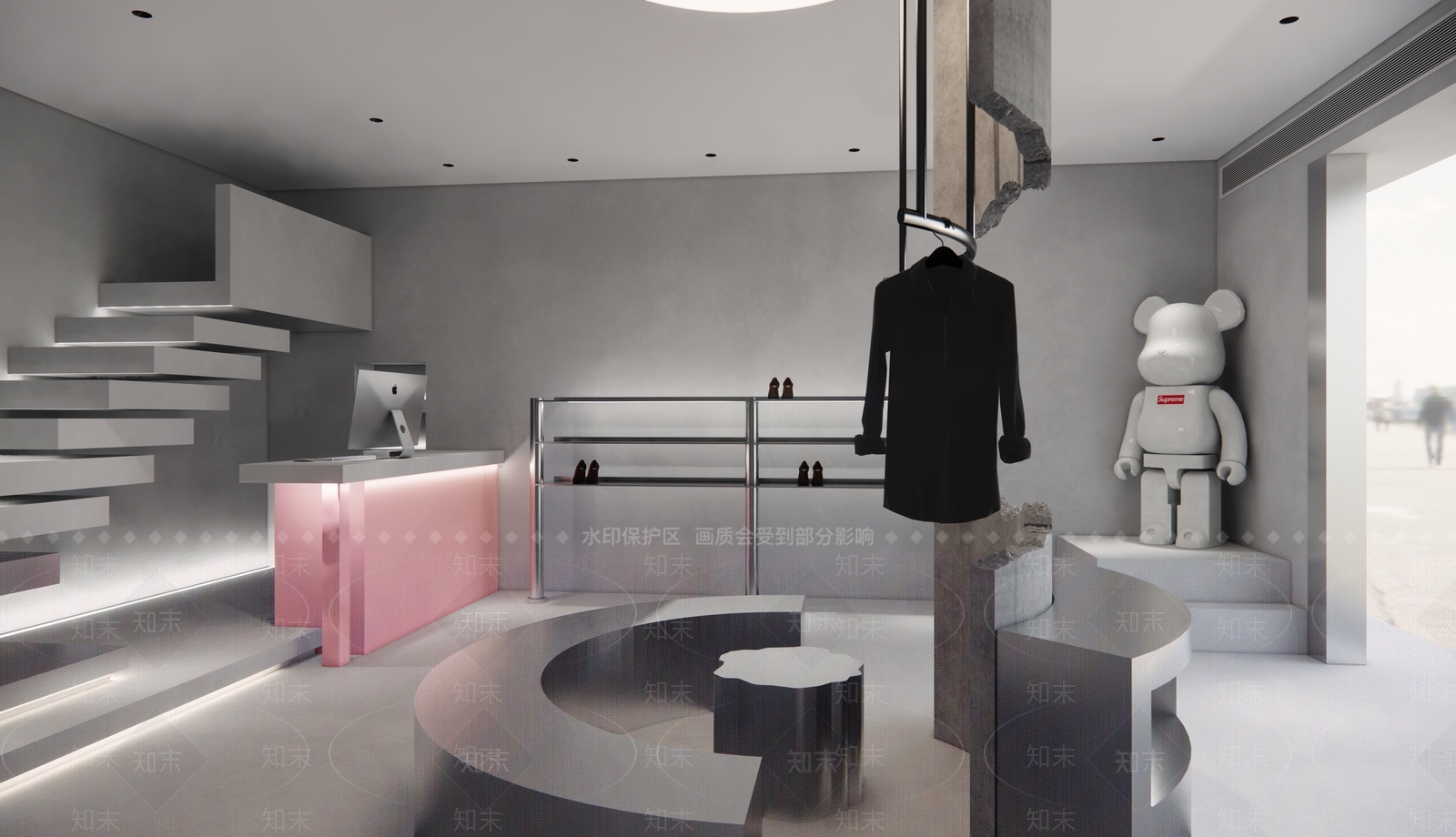 【SU悬赏模型】现代风格服装店SU模型下载【ID:1129682748】