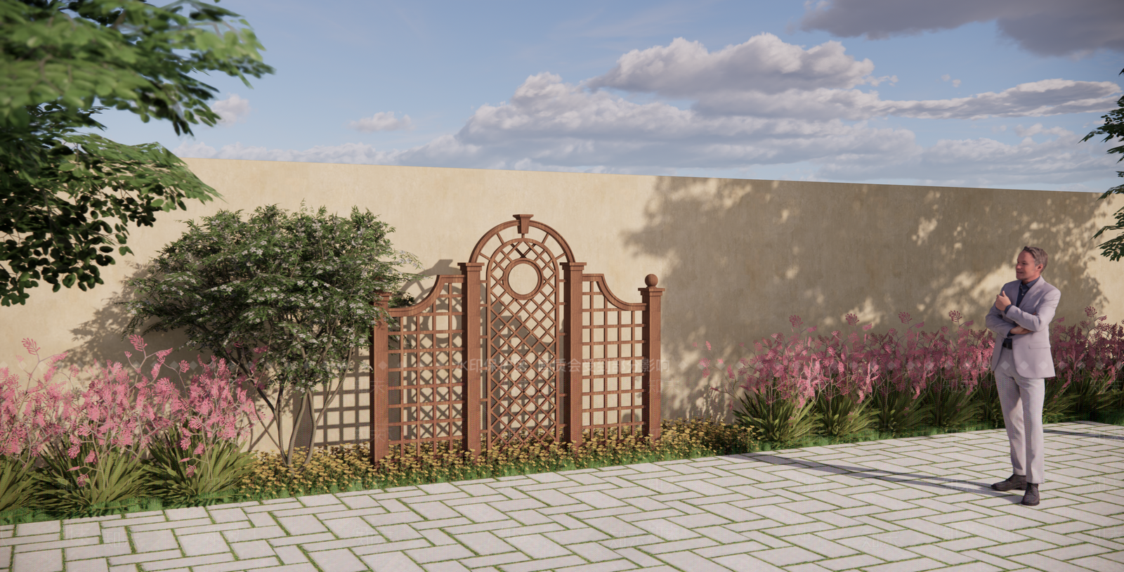 欧式格栅花架SU模型下载【ID:1129647120】