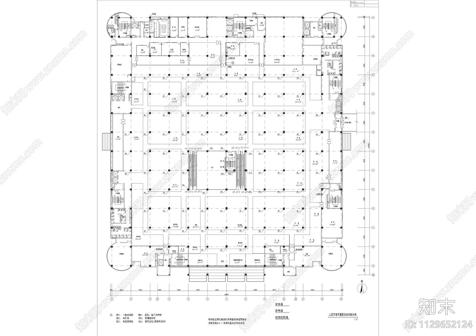 藏式宾馆三层商业cad施工图下载【ID:1129652124】