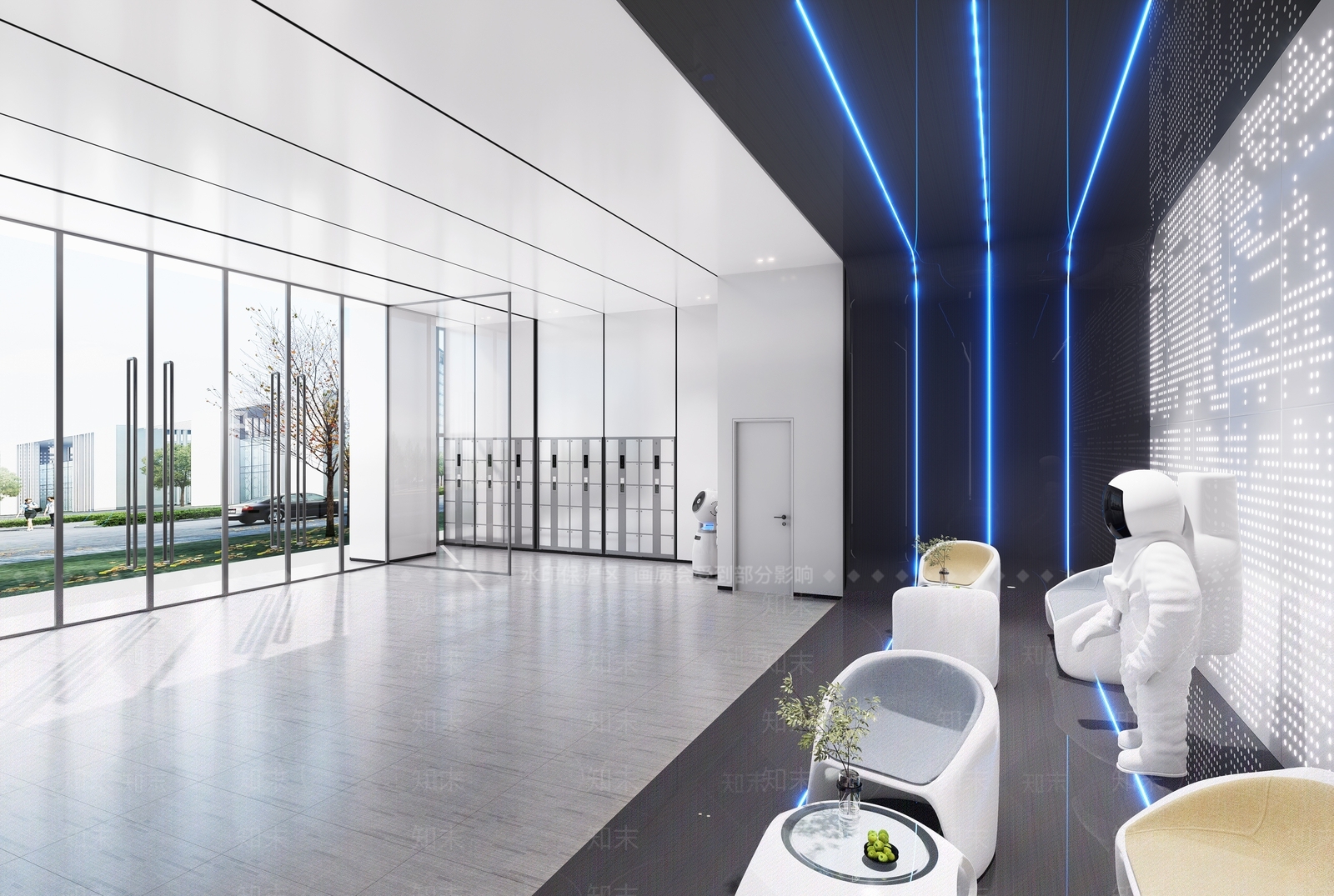 现代科技公司大堂3D模型下载【ID:1129653164】_知末3d模型网