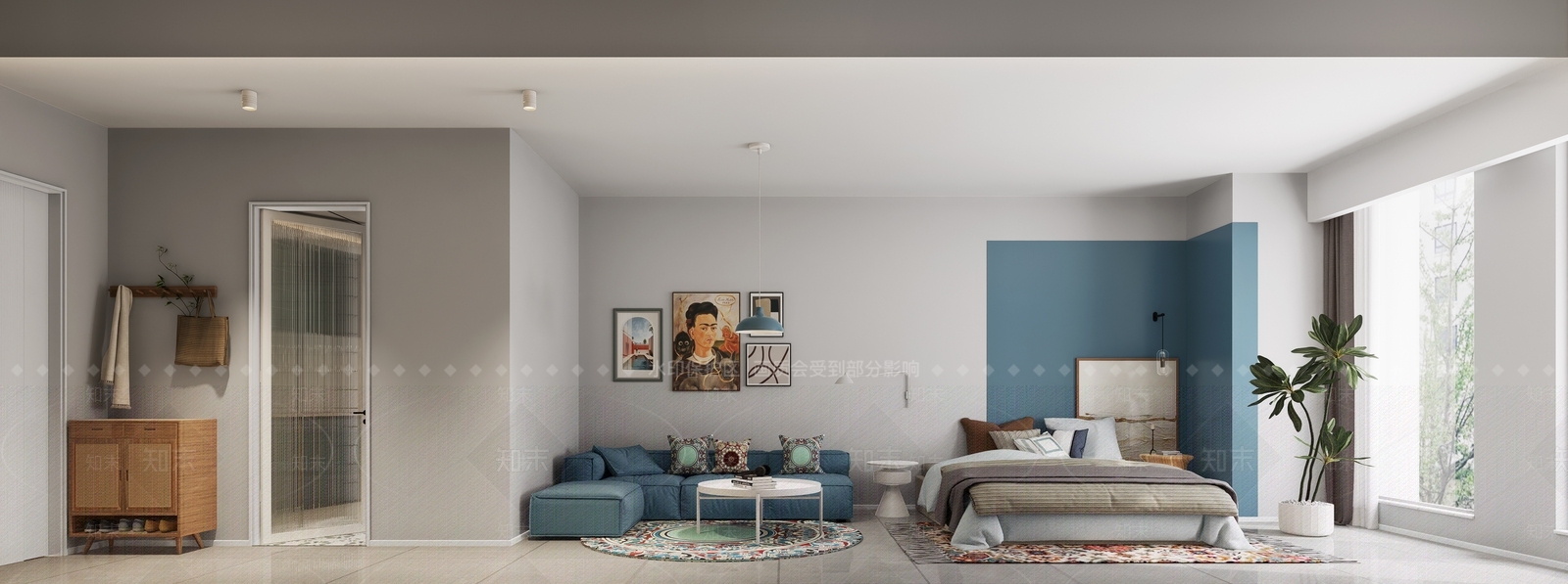 北欧单身公寓3D模型下载【ID:1129664483】