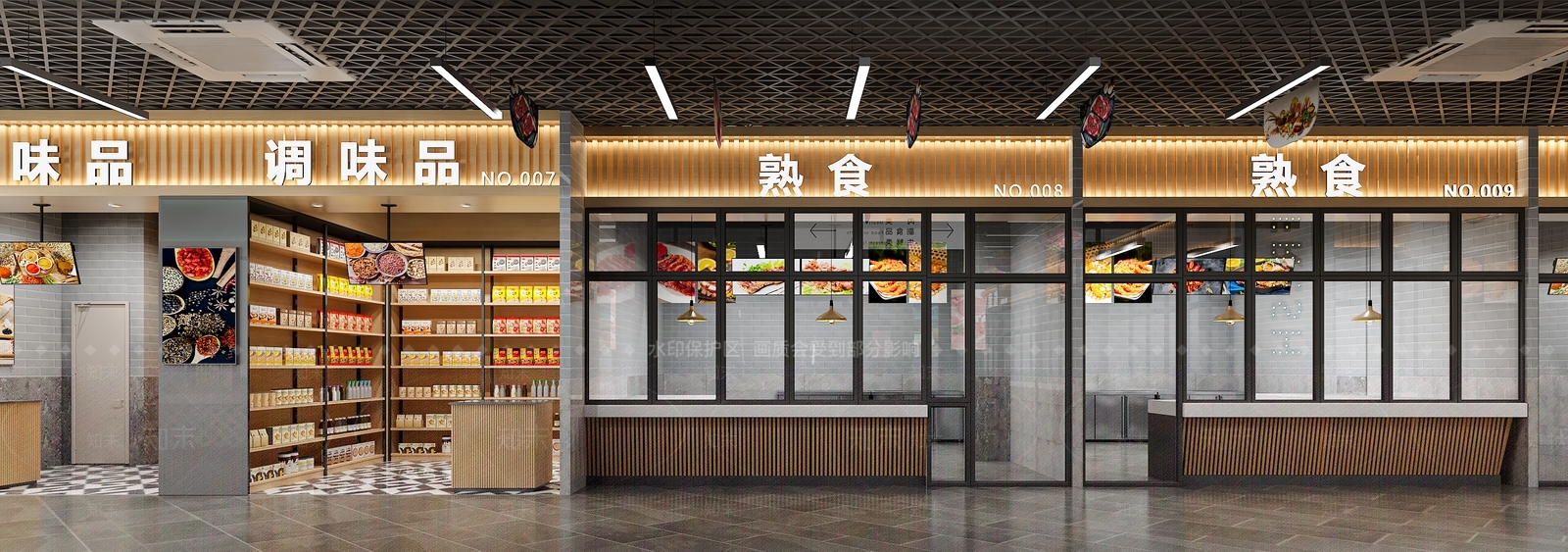 现代农贸市场3D模型下载【ID:1129656549】