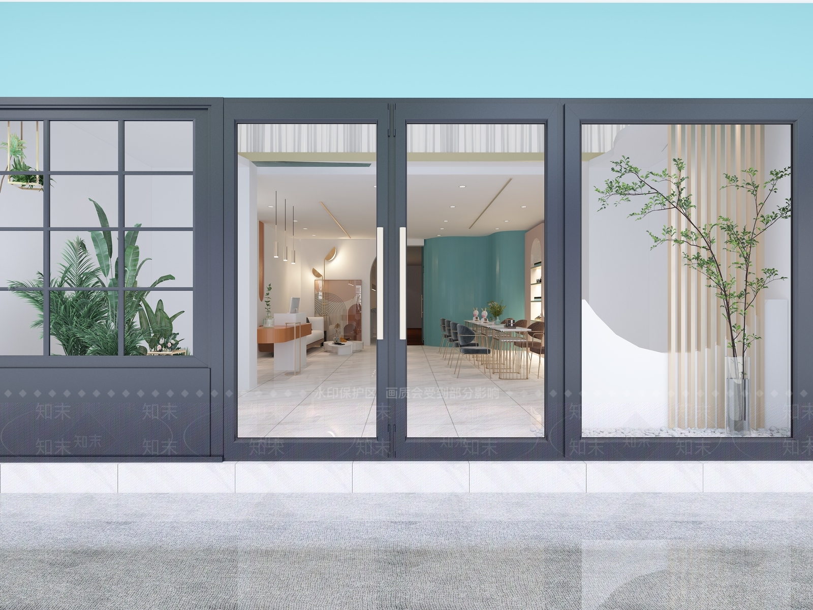 现代美甲店3D模型下载【ID:1129661749】