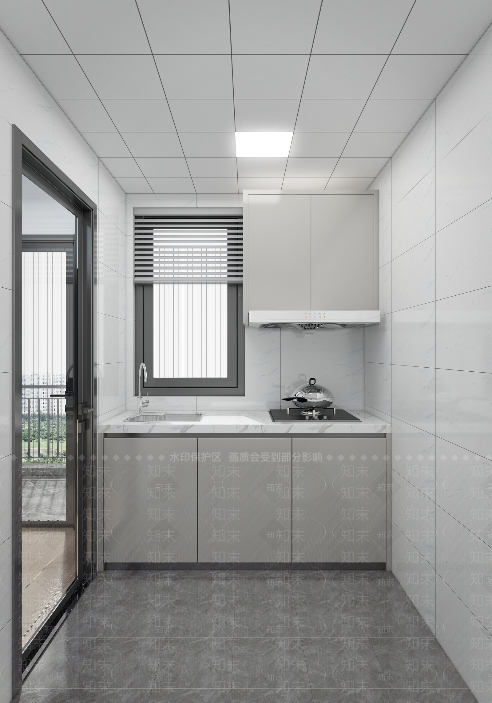 现代公寓厨房3D模型下载【ID:1129662959】