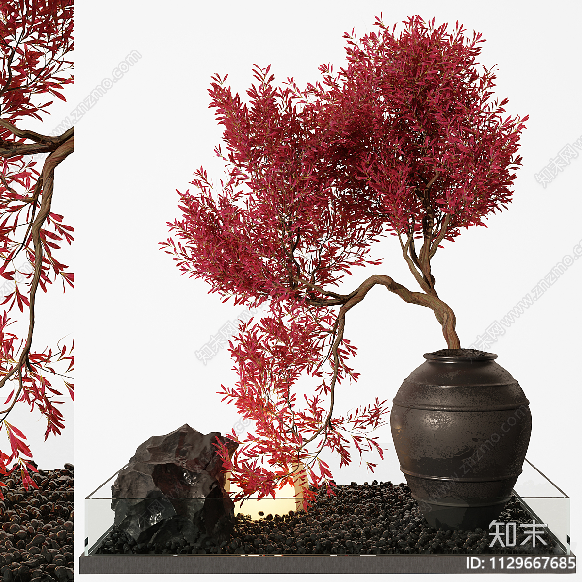 新中式盆景3D模型下载【ID:1129667685】