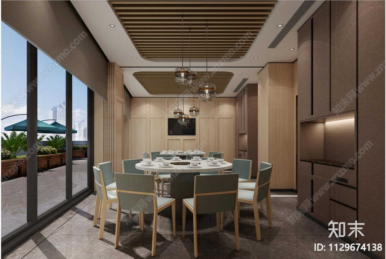 海底捞青岛乐客城店效果图cad施工图下载【ID:1129674138】