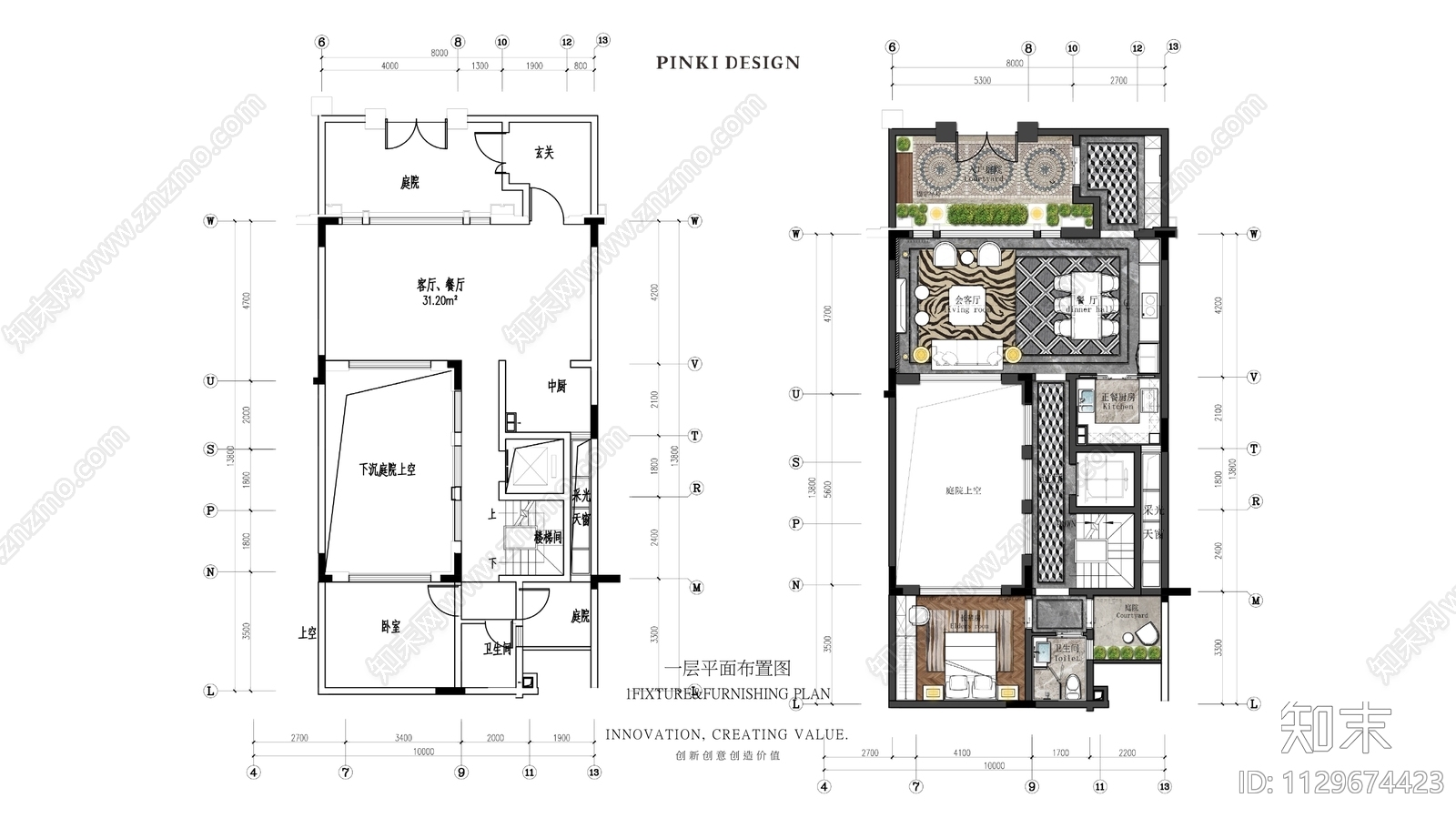 415㎡别墅样板房室内cad施工图下载【ID:1129674423】