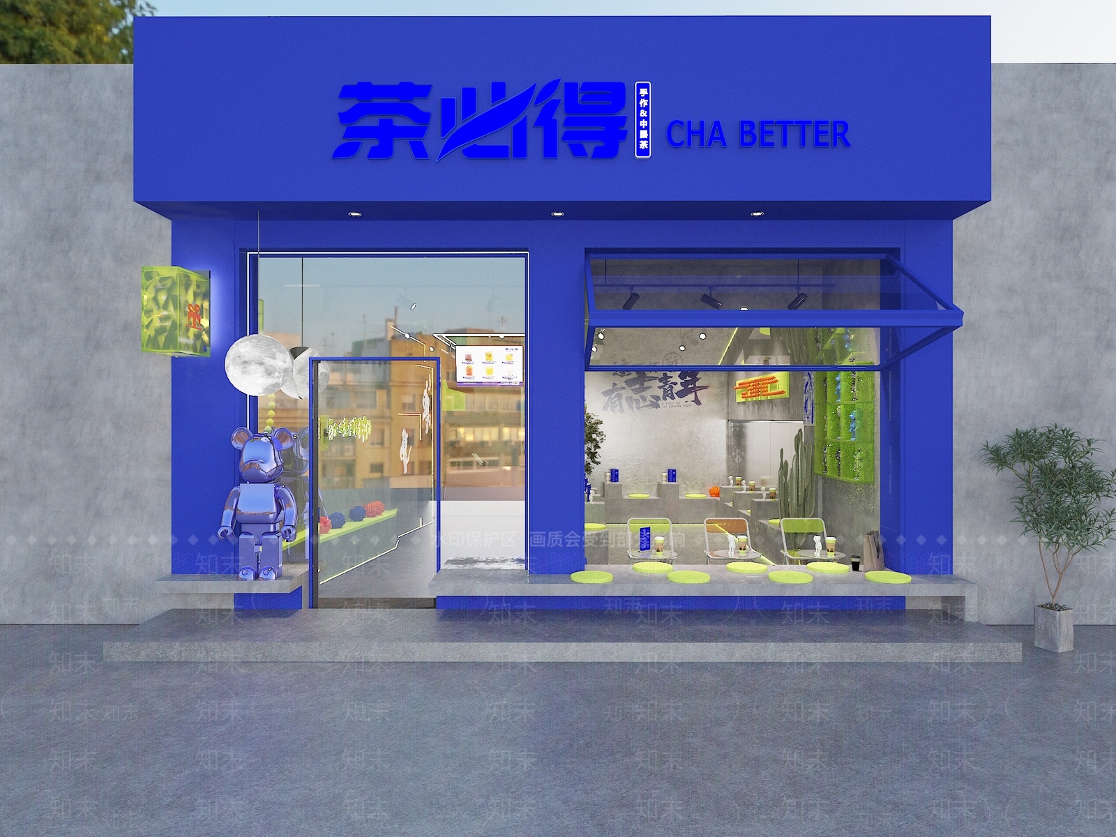 工业风奶茶店3D模型下载【ID:1129801574】