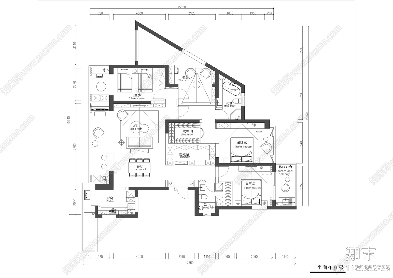 238平大平层室内效果图cad施工图下载【ID:1129682735】