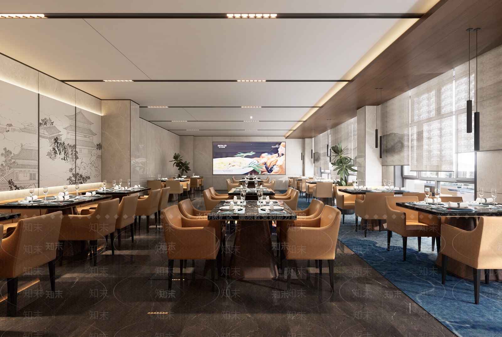 中式茶餐厅3D模型下载【ID:1129684030】
