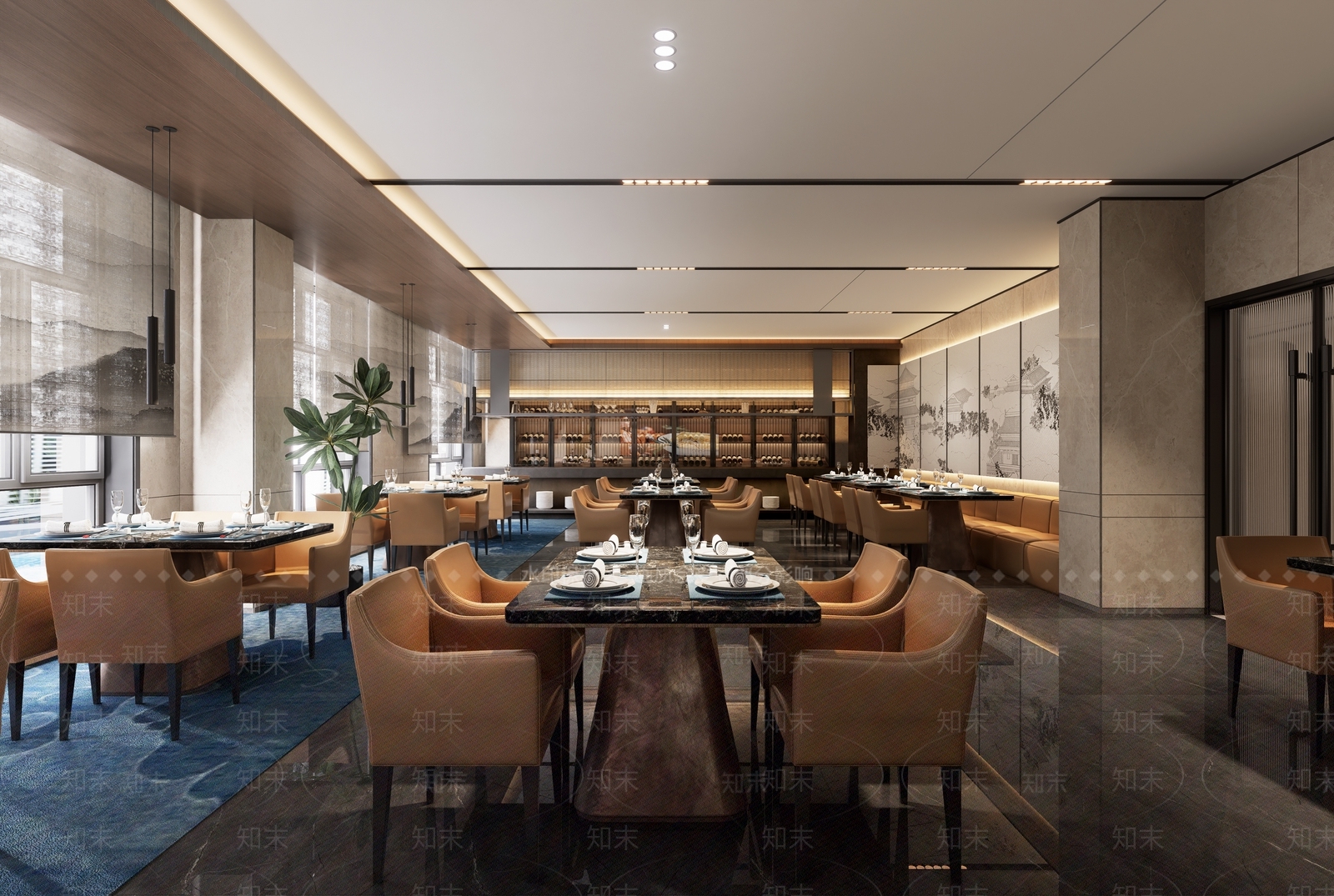 中式茶餐厅3D模型下载【ID:1129684030】