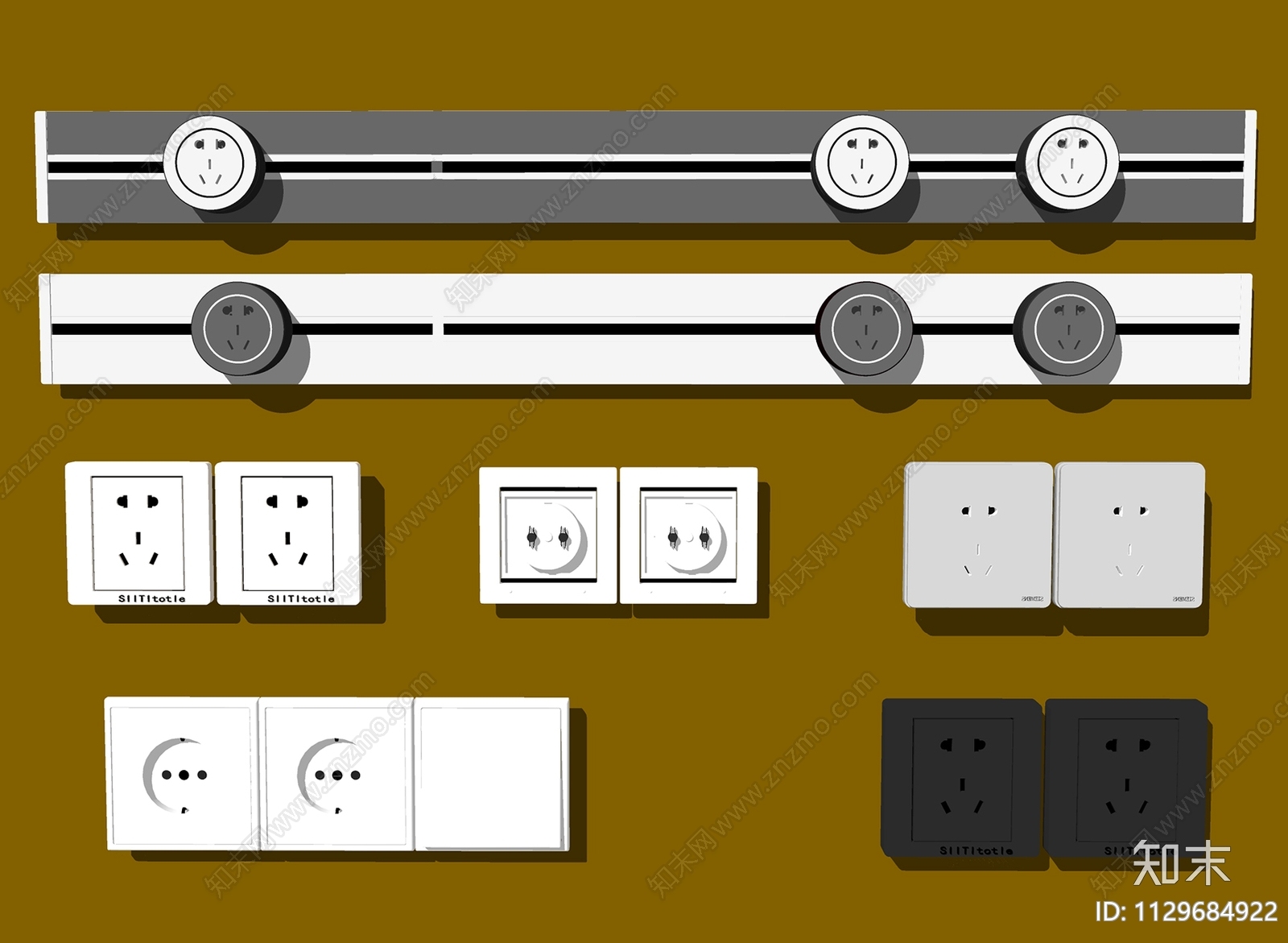 现代插座SU模型下载【ID:1129684922】