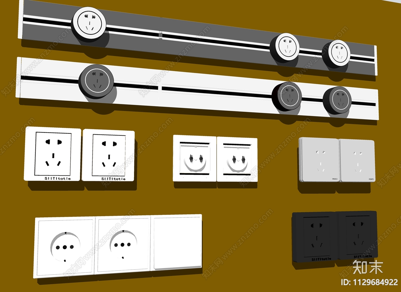 现代插座SU模型下载【ID:1129684922】