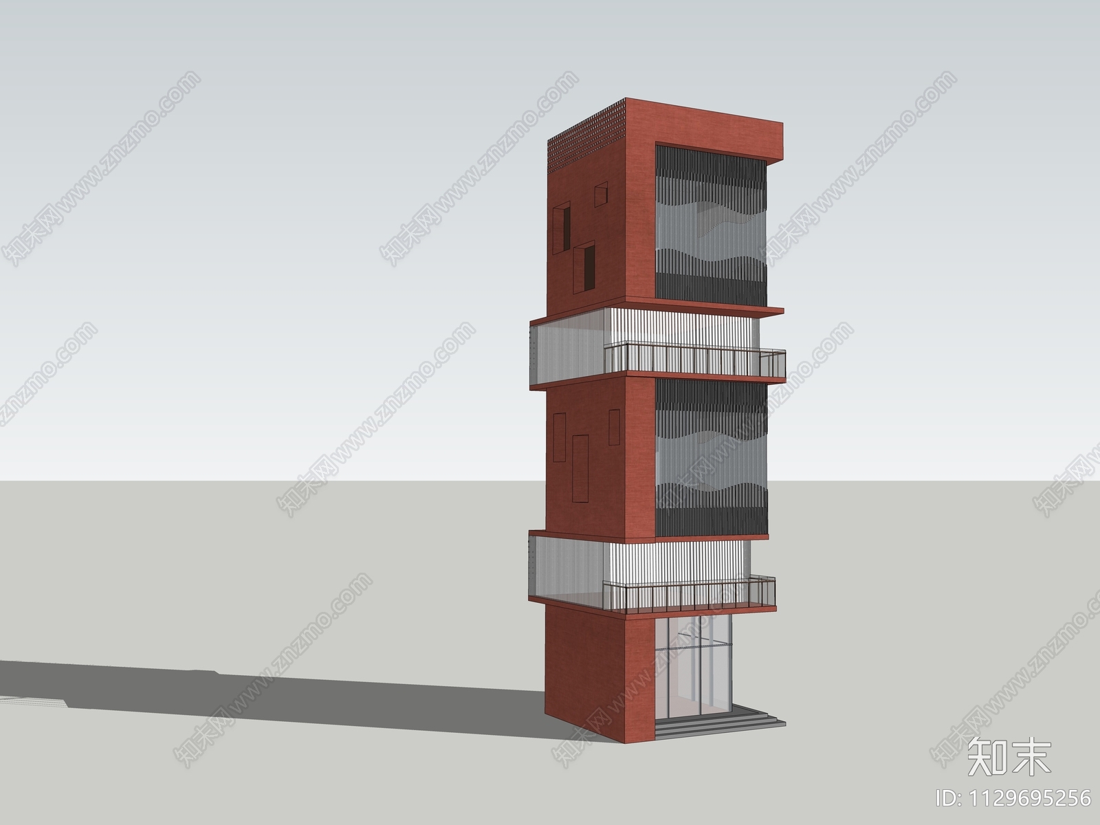 现代风格景观塔SU模型下载【ID:1129695256】