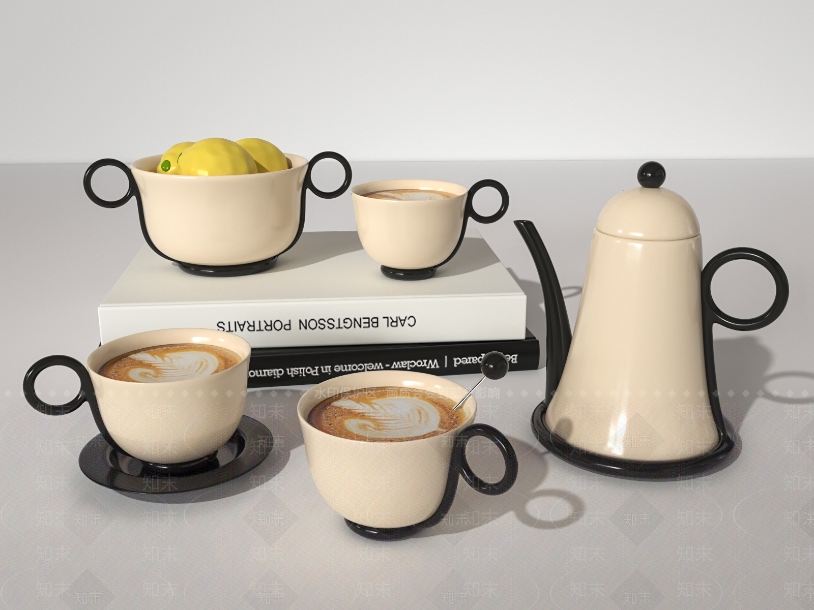 现代茶具3D模型下载【ID:1129696737】