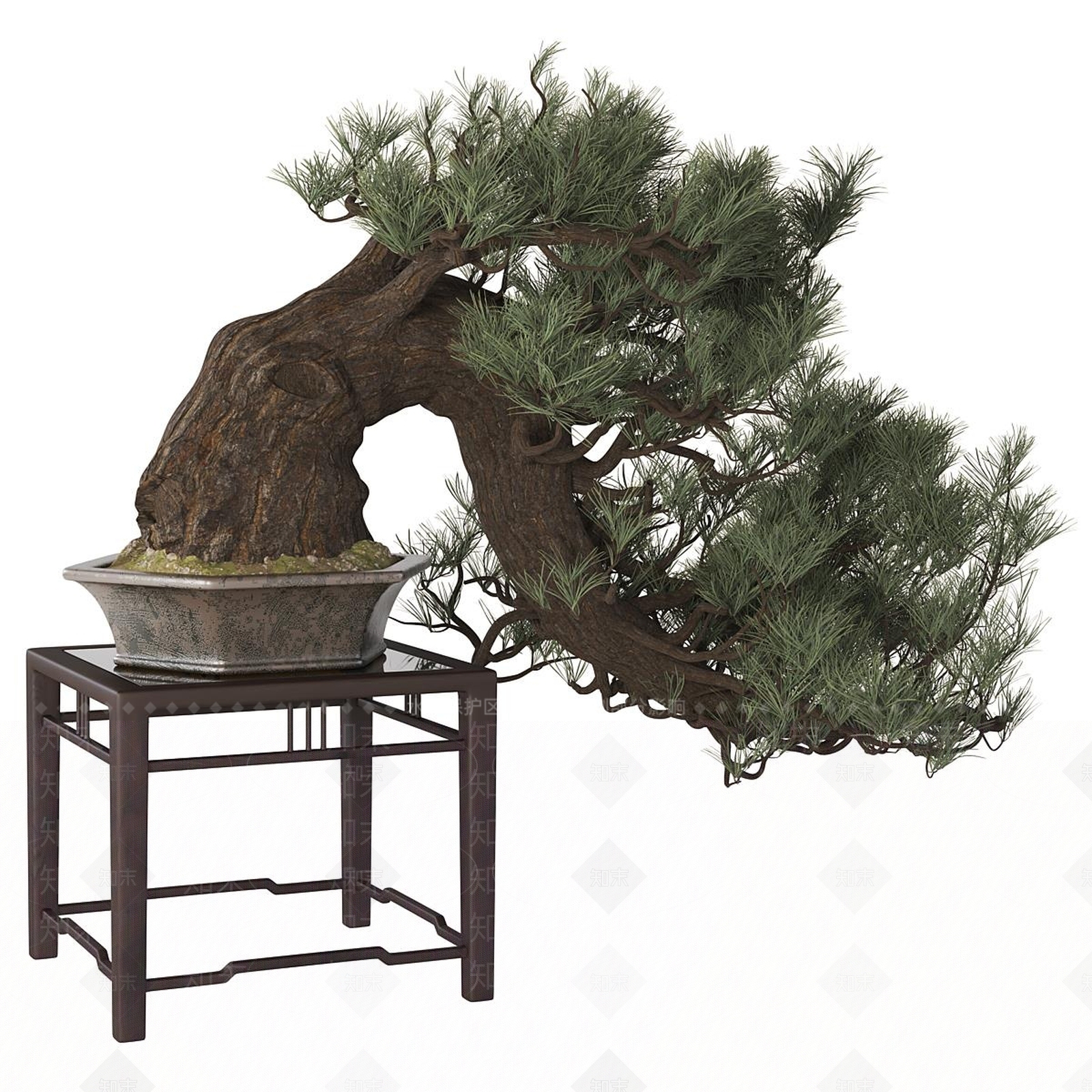 新中式盆景3D模型下载【ID:1129698308】