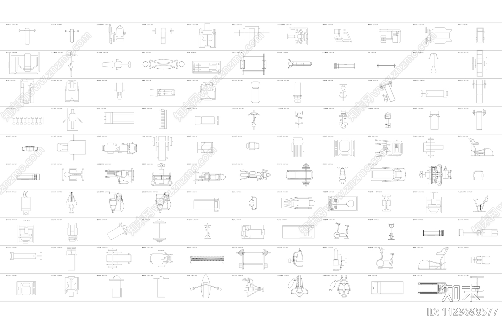 健身器材施工图下载【ID:1129698577】