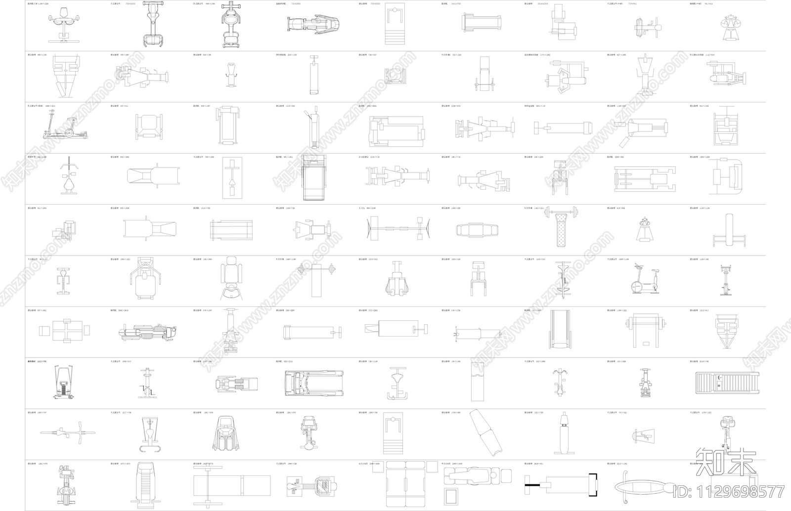 健身器材施工图下载【ID:1129698577】