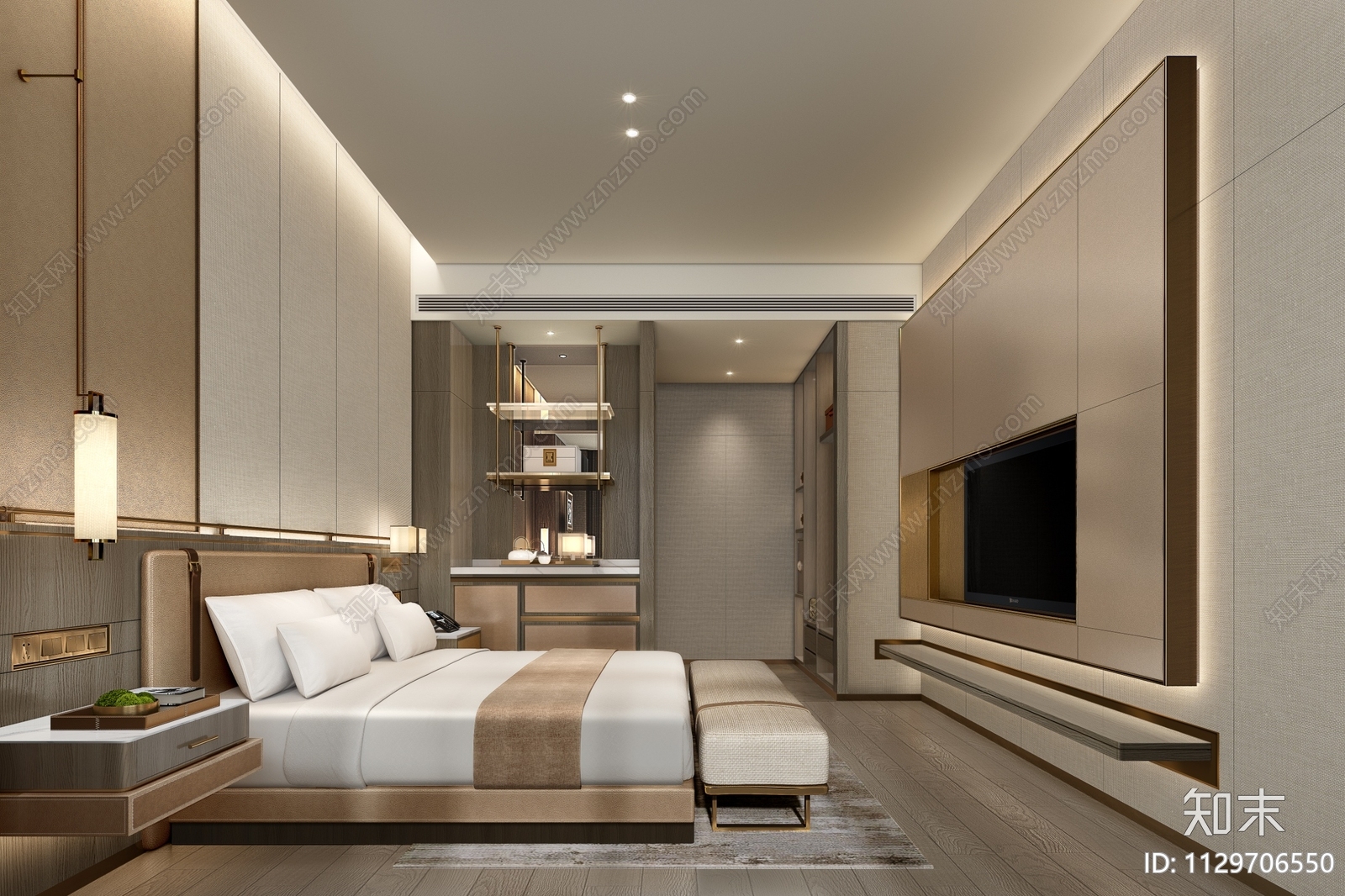 新中式豪华酒店cad施工图下载【ID:1129706550】