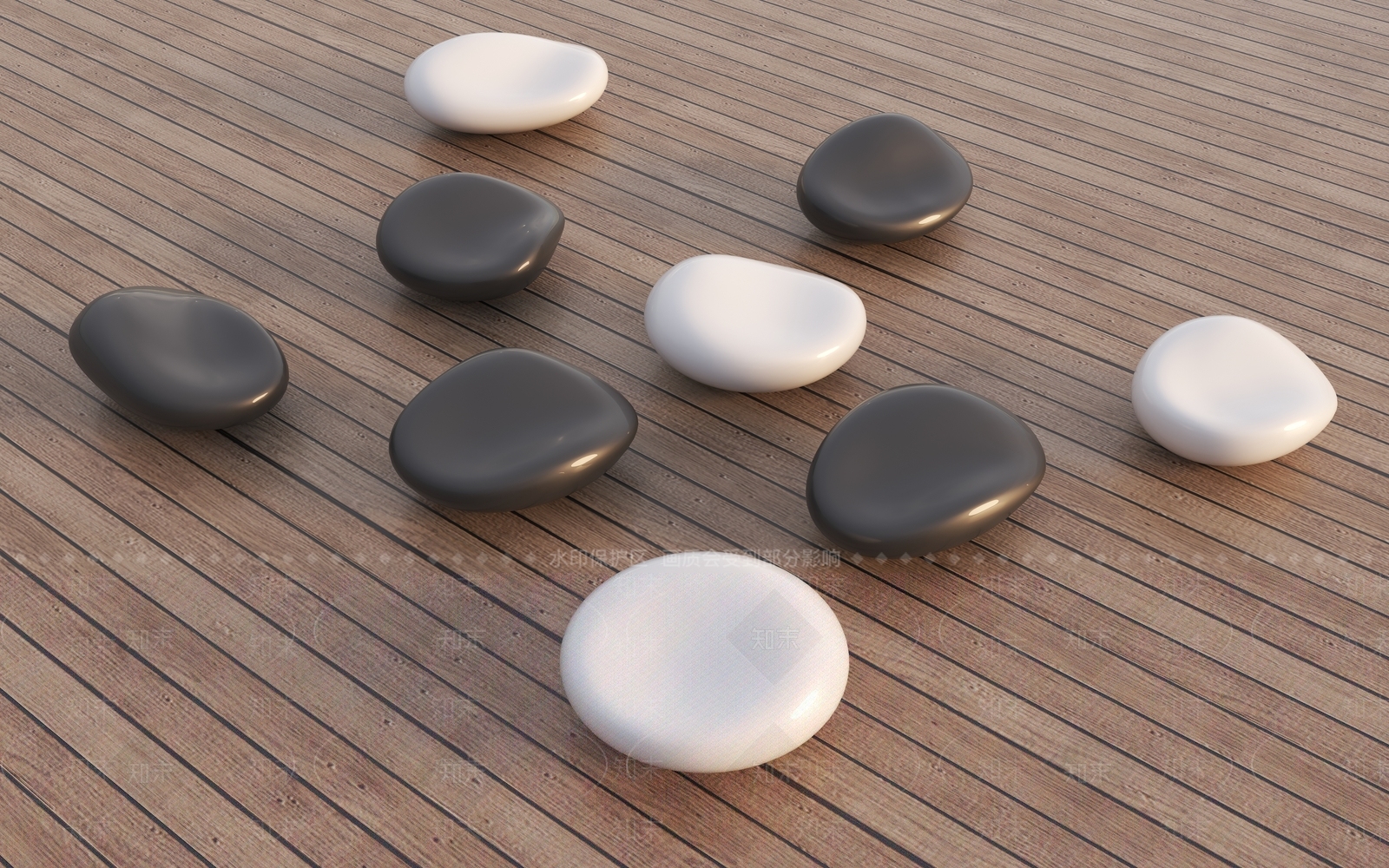 现代鹅卵石座椅3D模型下载【ID:1129709453】