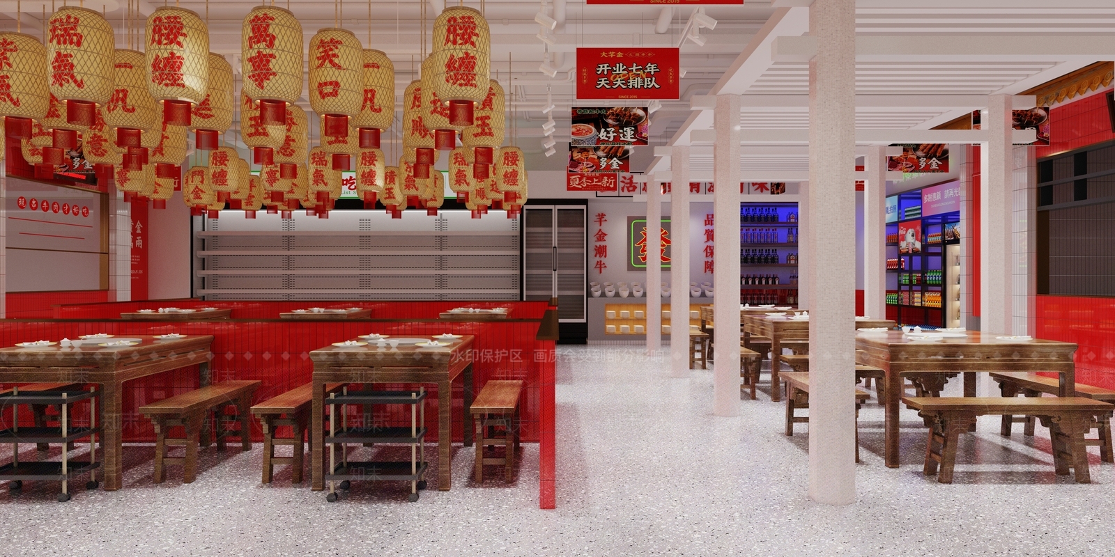 新中式港式串串火锅店3D模型下载【ID:1129748682】