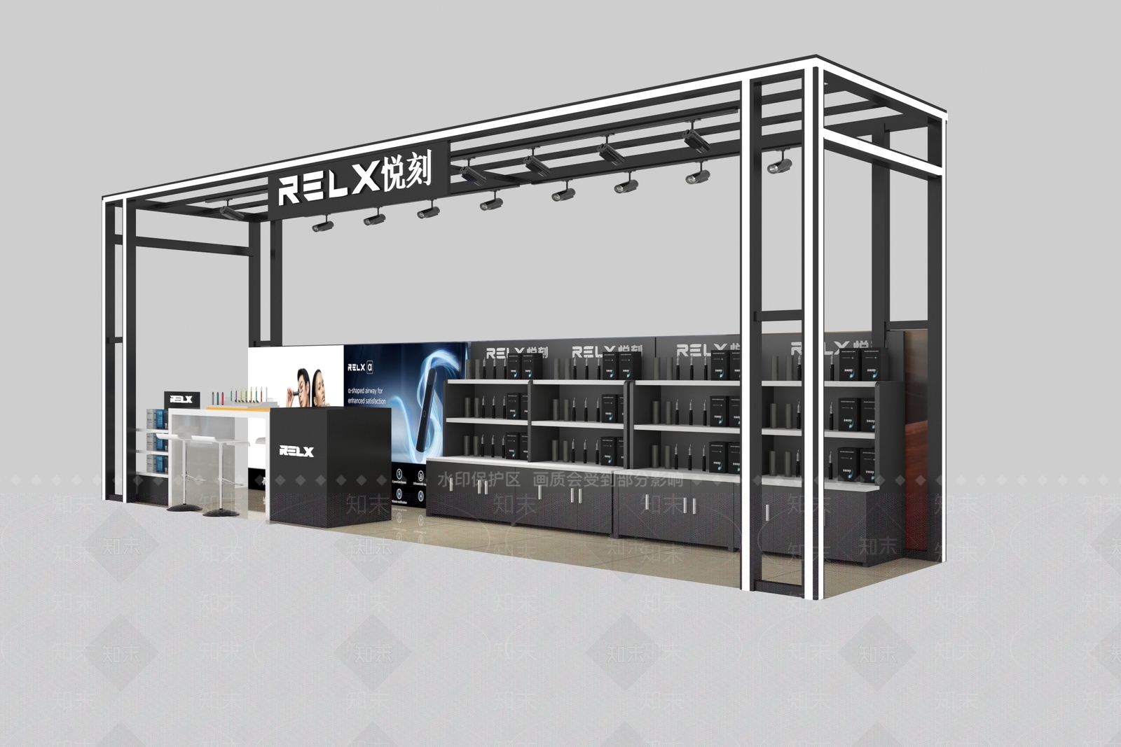 现代电子烟店面3D模型下载【ID:1129726283】