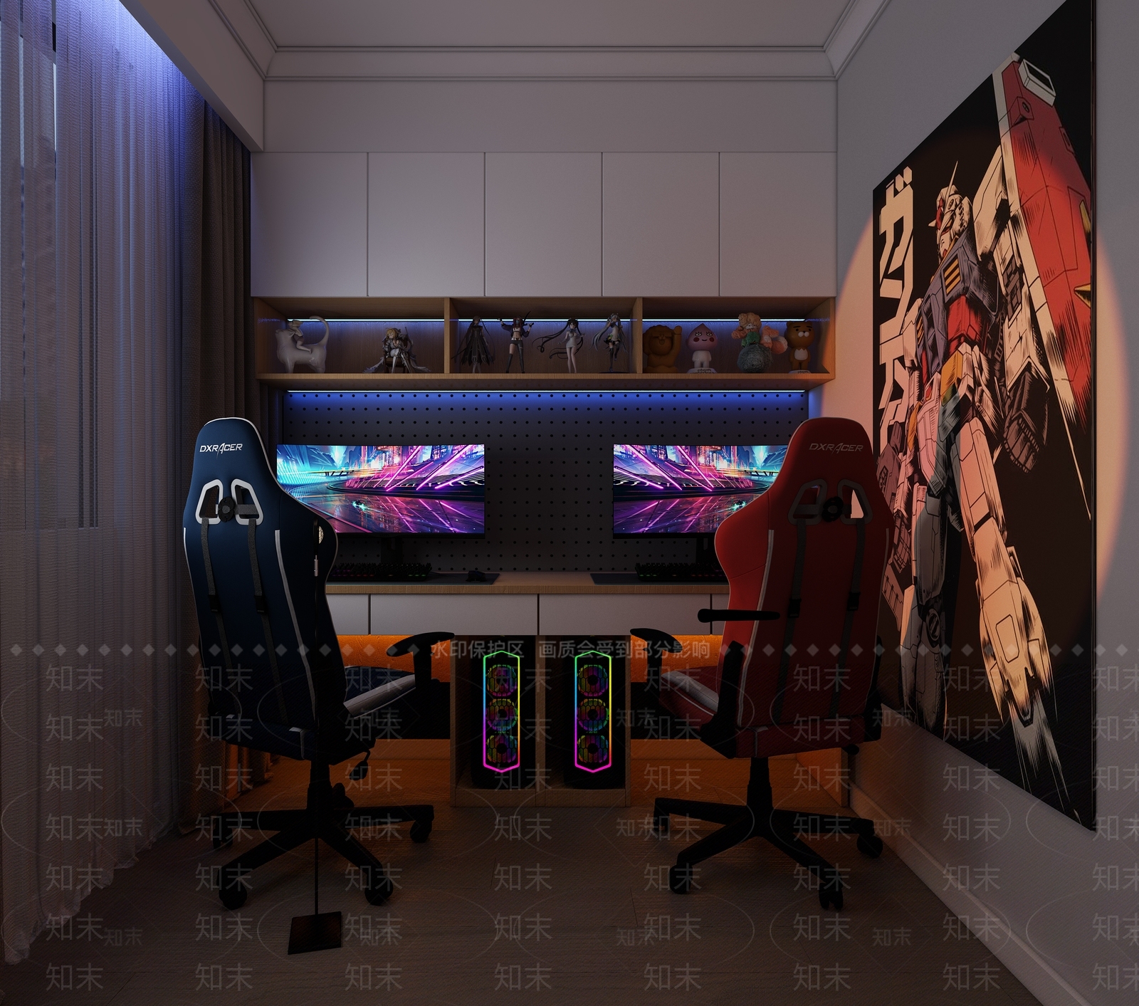 现代电竞房3D模型下载【ID:1129731080】