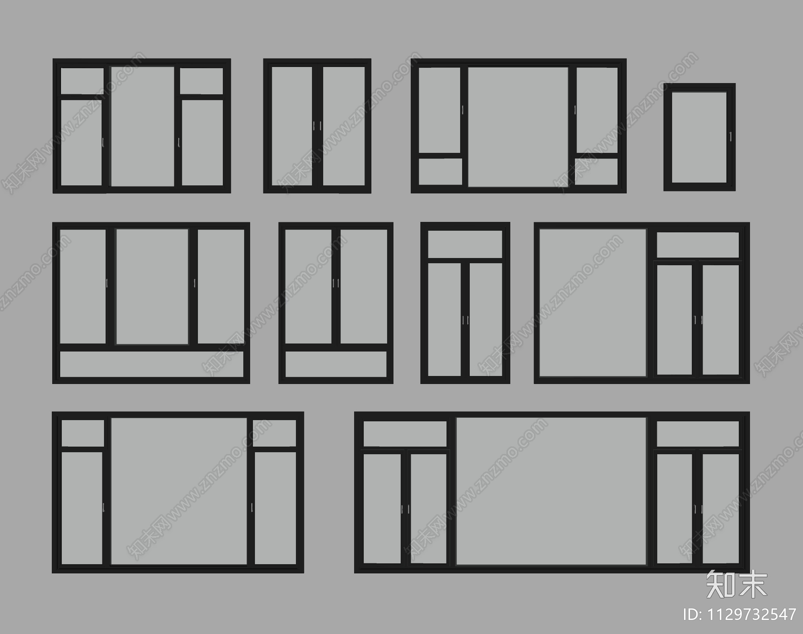 现代窗户SU模型下载【ID:1129732547】