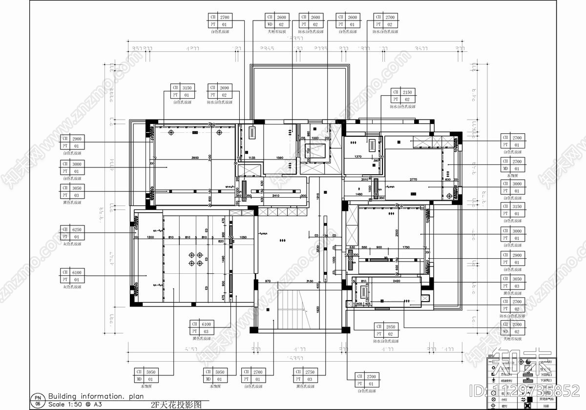 350㎡三层别墅室内平立面施工图下载【ID:1129735852】