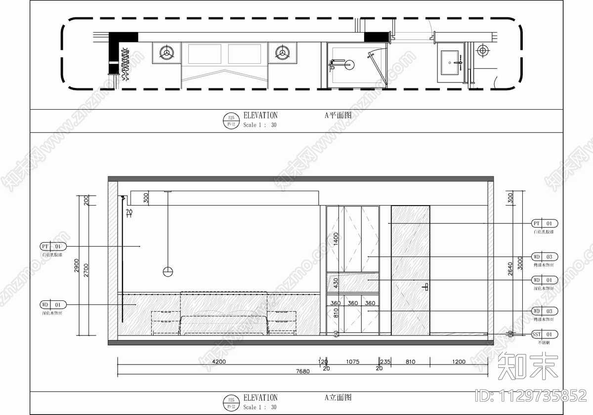 350㎡三层别墅室内平立面施工图下载【ID:1129735852】