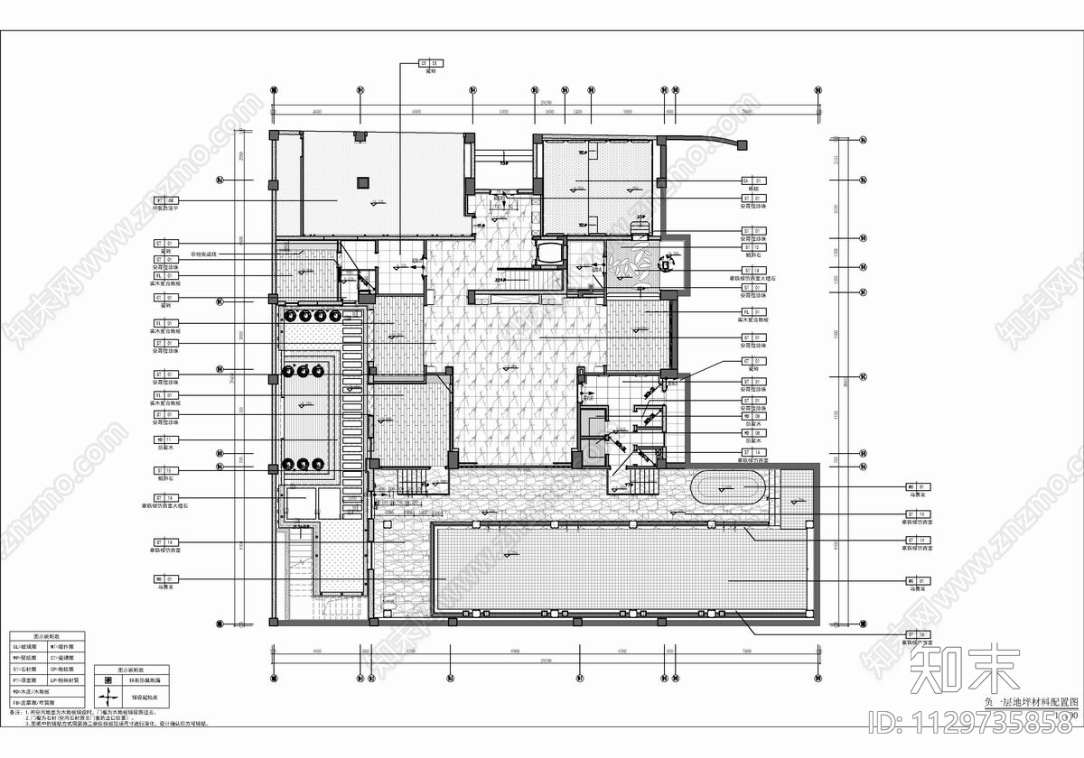 1200㎡四层别墅豪宅室内施工图下载【ID:1129735858】