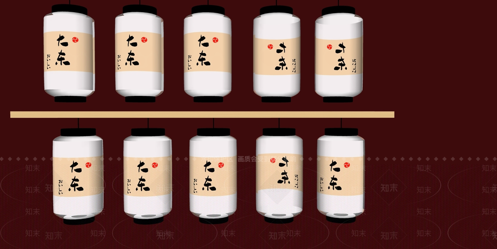 日式灯笼SU模型下载【ID:1129963845】