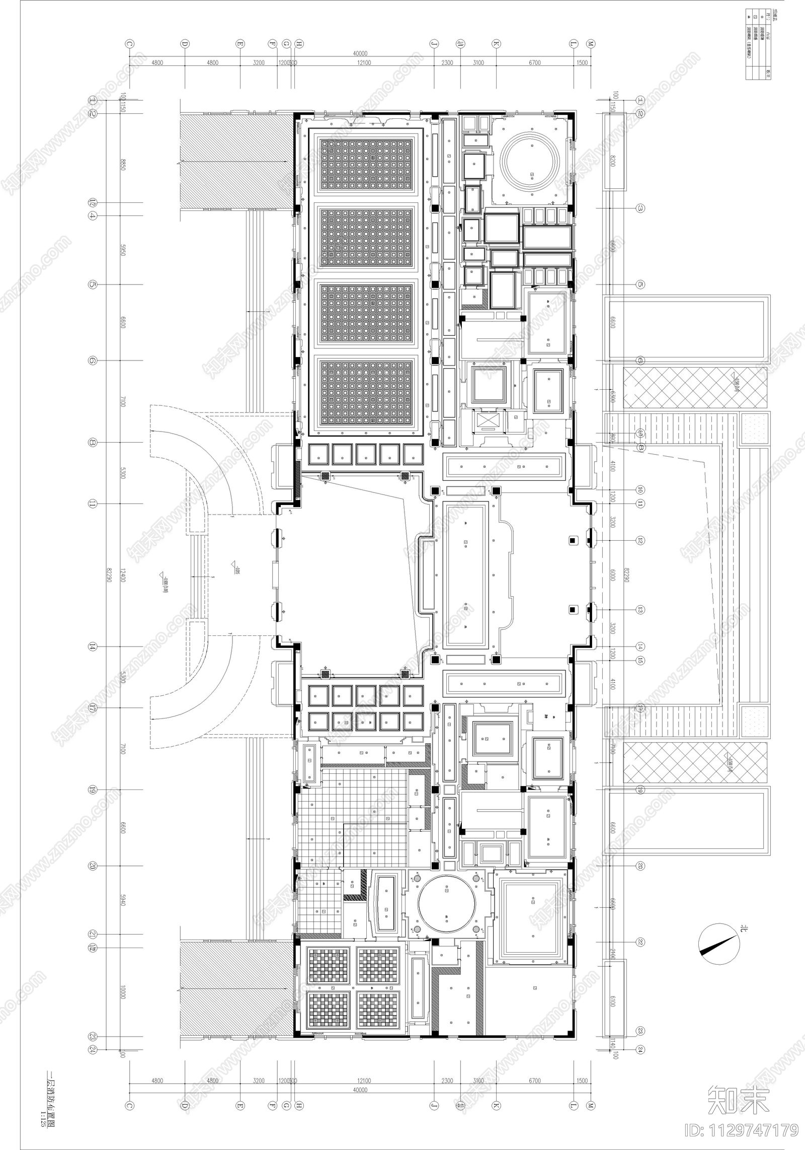 金地常州天际会所室内cad施工图下载【ID:1129747179】