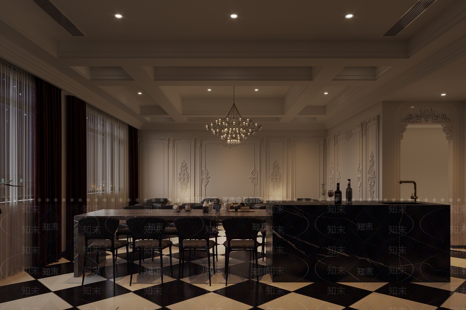 美式酒吧3D模型下载【ID:1129748209】