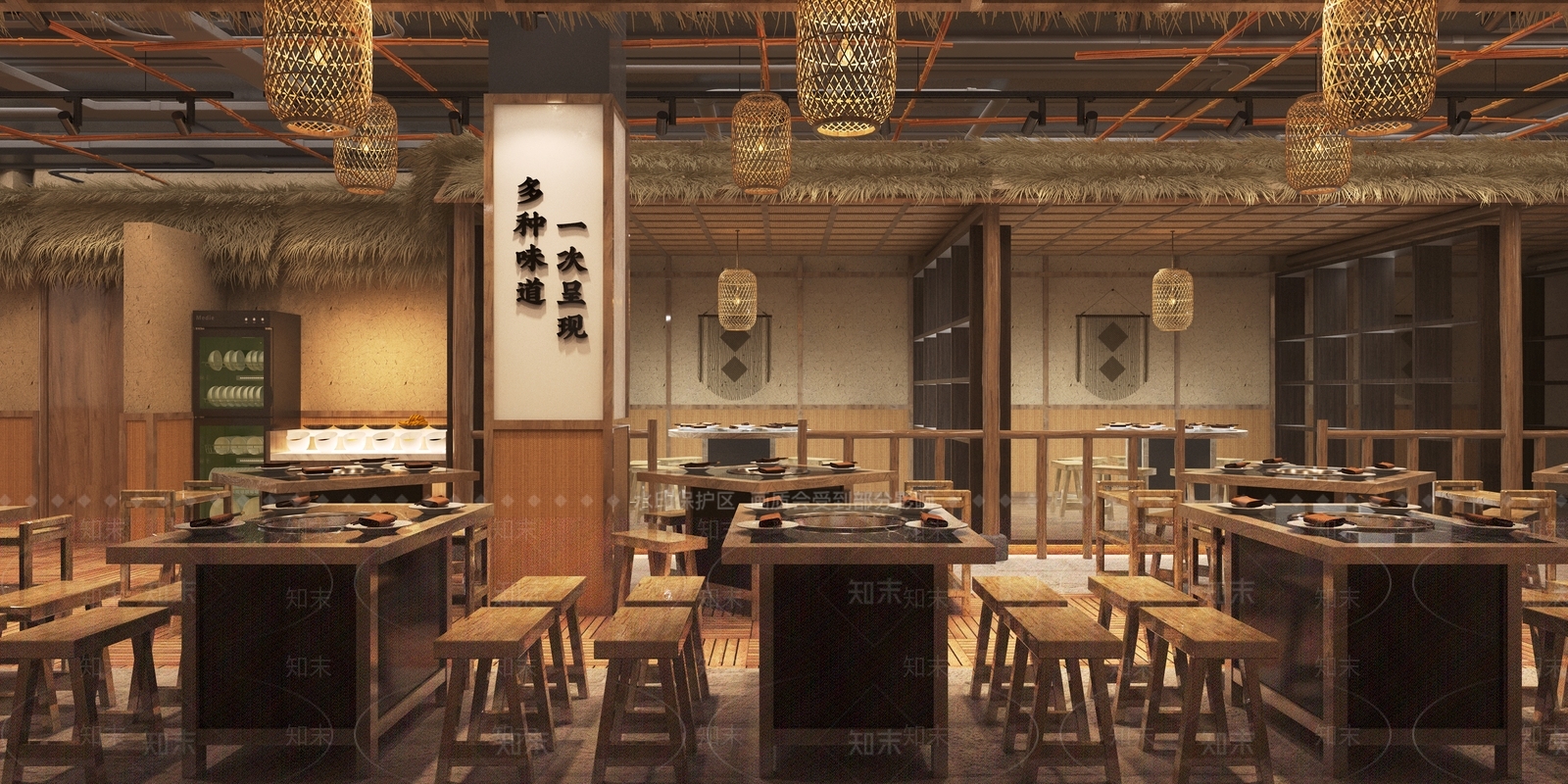 中式螺蛳粉火锅店3D模型下载【ID:1129748866】