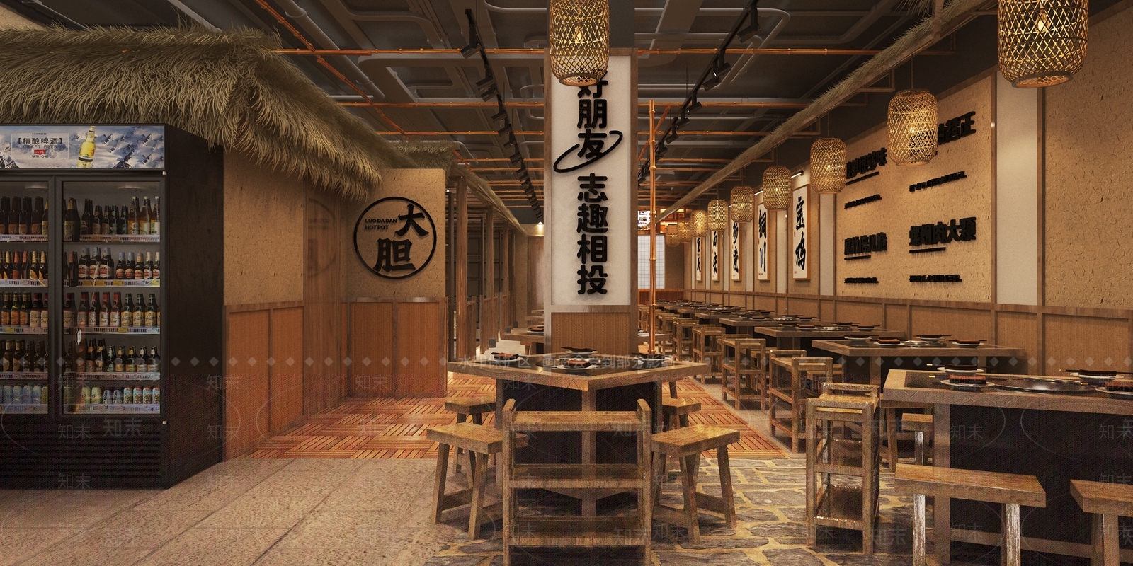 中式螺蛳粉火锅店3D模型下载【ID:1129748866】