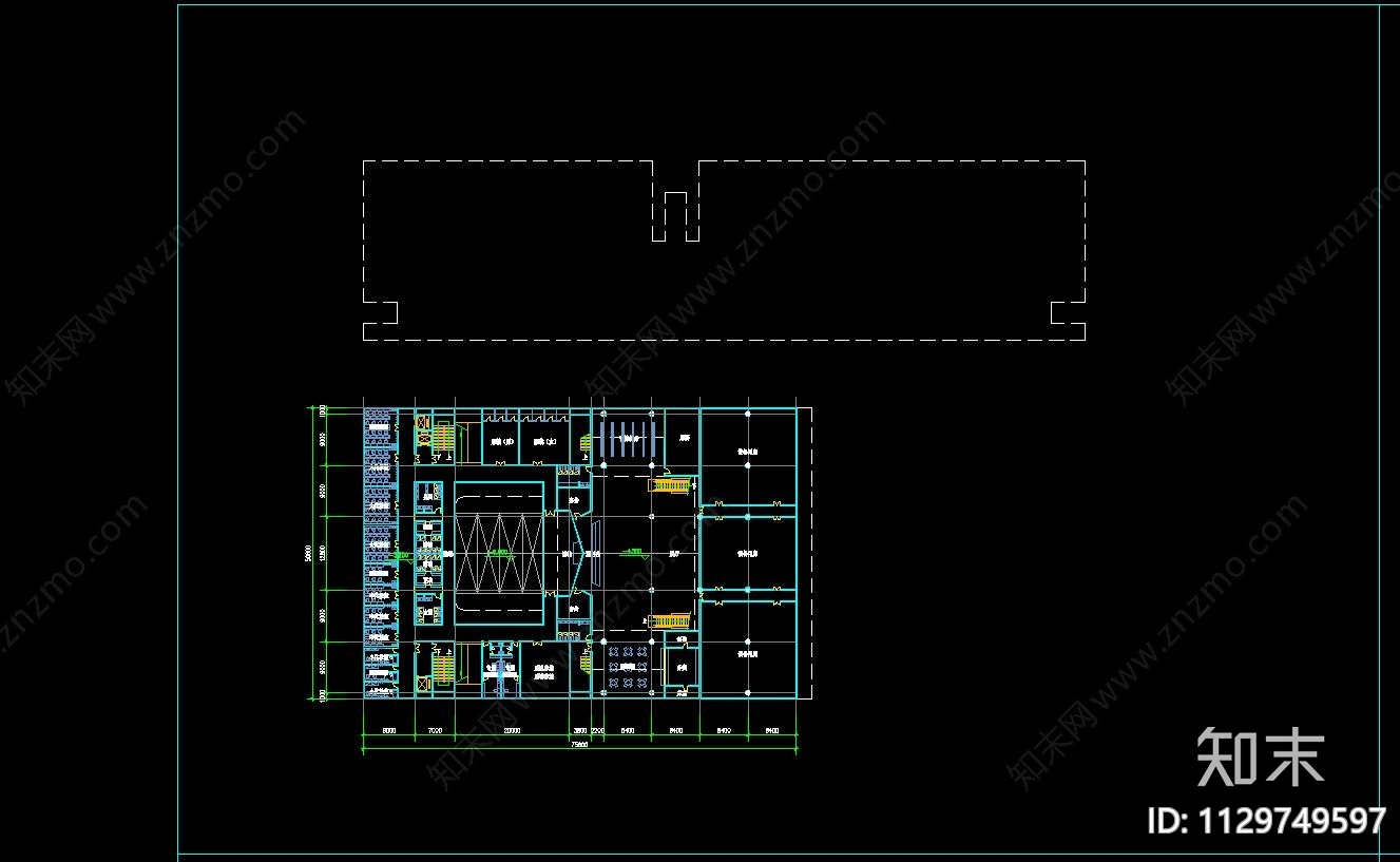 现代大剧院建筑平面图cad施工图下载【ID:1129749597】